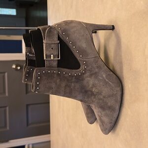 Calvin Klein Grey Suede High Heeled Booties Size 7M